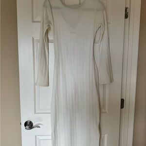 Reformation Cream Long Sleeve Dress